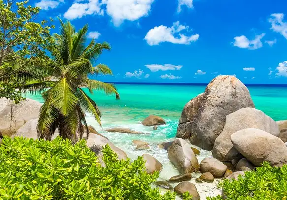 Tropical Anse Royale beach (1)